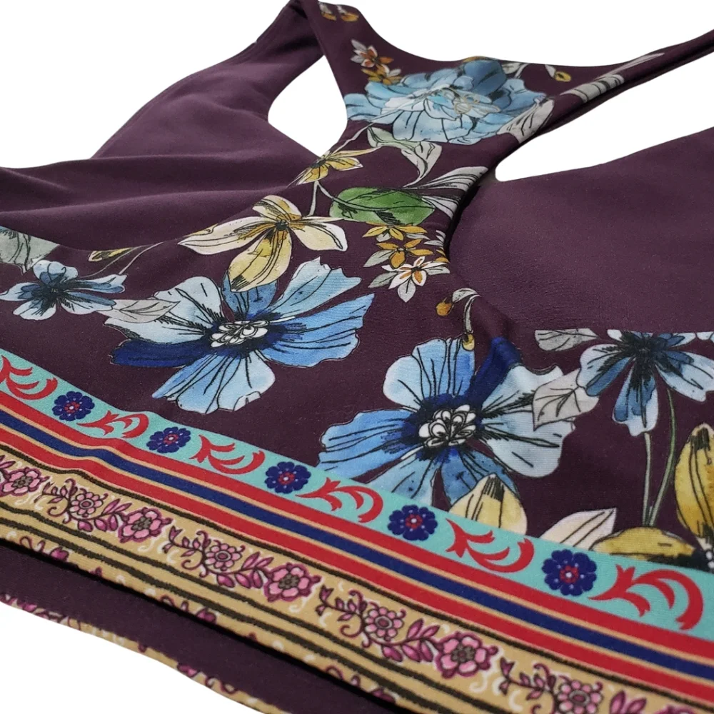 JOHNNY WAS Active Lexi Bee Active Racerback Sports Bra XS Purple NWT 💜💐